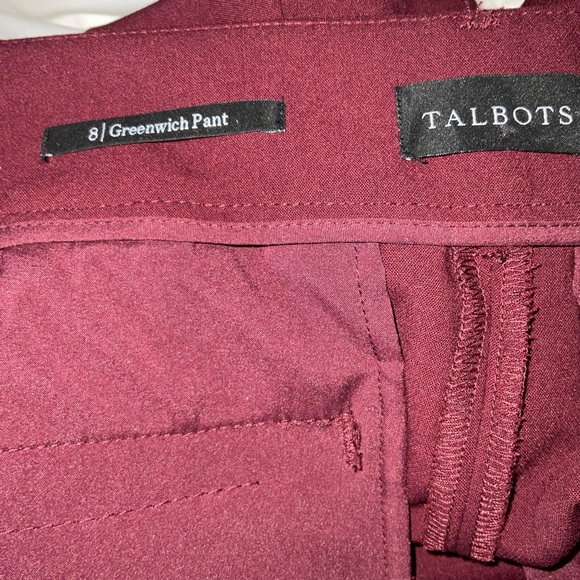 Talbots Rich Burgundy Greenwich Wide-Leg Pants - Picture 5 of 8